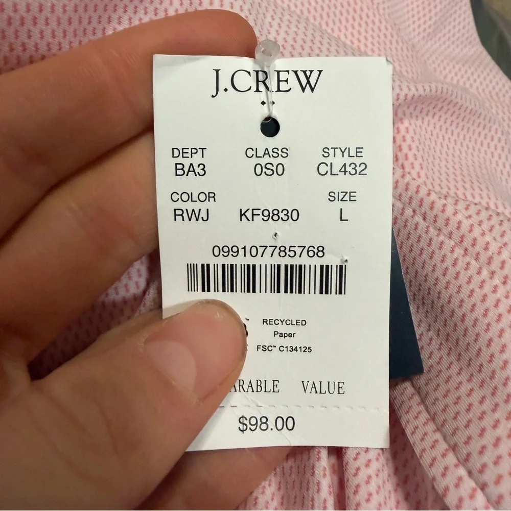 J crew Jacquard all-day performance shirt